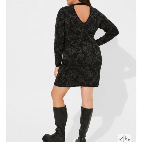 Torrid Mini Bodycon Dress jacquard Shimmer 4X - Picture 3 of 8
